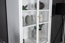 Venture Home - Bakal Vitrineskab, hvid metal, 190x80x41cm