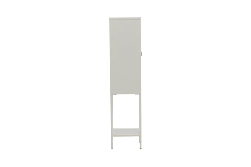 Venture Home - Misha skab – Hvid stål med glasdør – 35×150×41 cm
