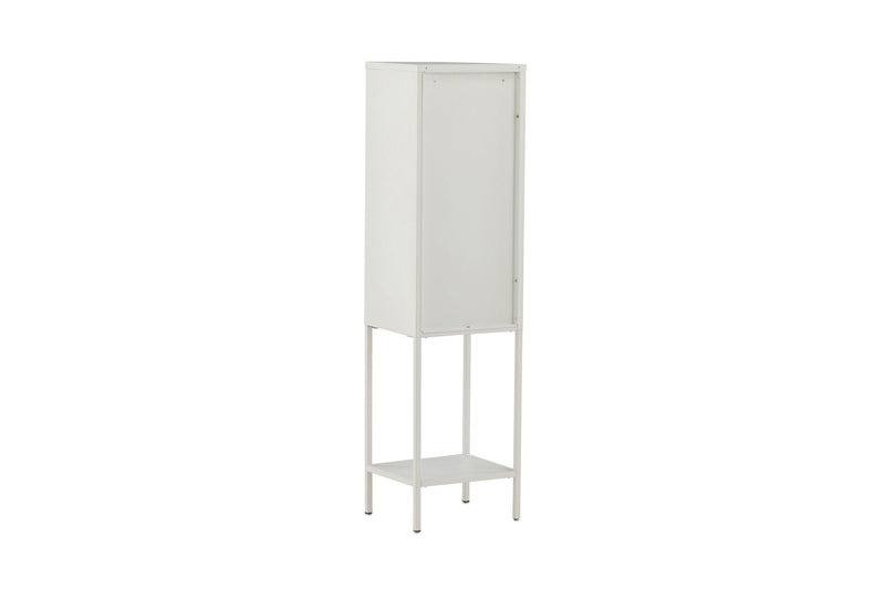 Venture Home - Misha skab – Hvid stål med glasdør – 35×150×41 cm
