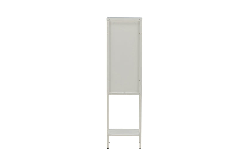 Venture Home - Misha skab – Hvid stål med glasdør – 35×150×41 cm