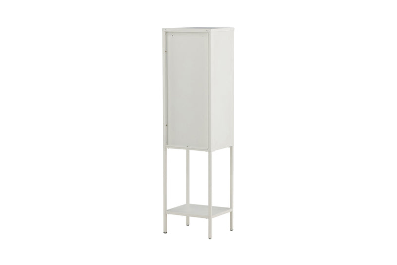 Venture Home - Misha skab – Hvid stål med glasdør – 35×150×41 cm