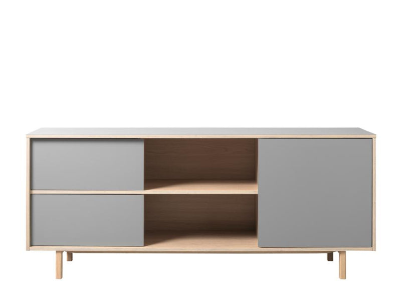 Bilbao skænk, hvid grå, 180x75x45cm