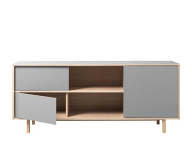 Bilbao skænk, hvid grå, 180x75x45cm