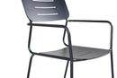 Venture Home Nicke Dining Chair W. Armrest 2-pack - Black Steel - Bolig og Haven