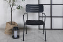 Venture Home Nicke Dining Chair W. Armrest 2-pack - Black Steel - Bolig og Haven