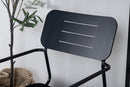 Venture Home Nicke Dining Chair W. Armrest 2-pack - Black Steel - Bolig og Haven