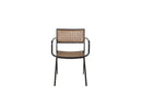 Venture Home Paola Dining Chair 4-pack - Black Steel / Nature Wicker / Black Cushion - Bolig og Haven