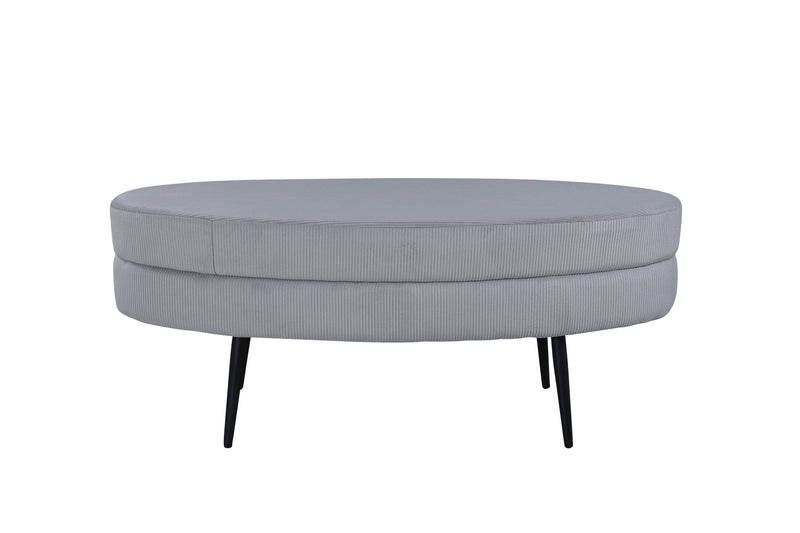 Venture Home Otto puf – Grå manchester – 100×40×41 cm