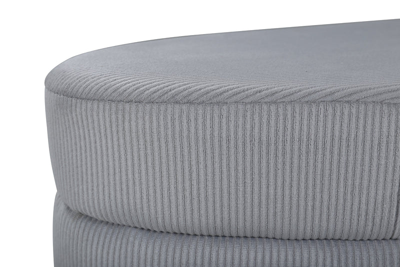 Venture Home Otto puf – Grå manchester – 100×40×41 cm