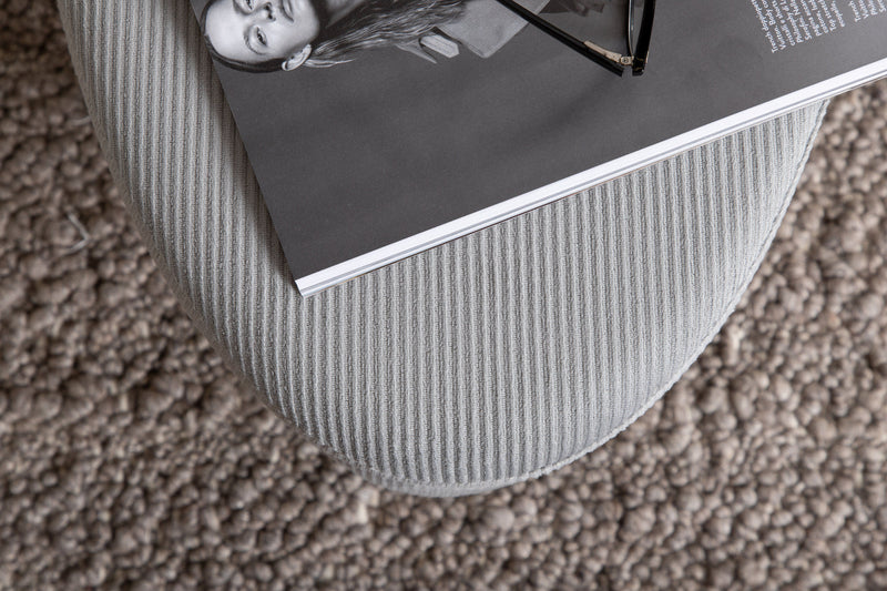Venture Home Otto puf – Grå manchester – 100×40×41 cm