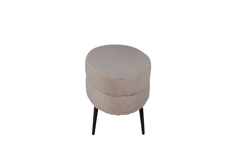 Venture Home Otto puf – Sort / Beige teddy – 100×40×41 cm