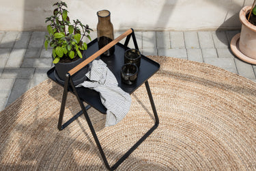 Venture Home - Clarin Sidebord Stål - Sort 42,5x42,5x59cm - Bolig og Haven