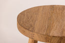 Vind - Taburet, natur teak, Ø33cm