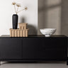 Venture Home - Skænk - Sort, MDF, 138x56x40cm - Bolig og Haven