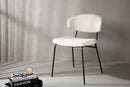 Venture Home Chico Dining Chair 2-pack - Black / White Boucle - Bolig og Haven