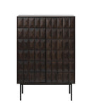 Latina Barskab, Mørk Espresso Brun, 90x44,8x130 cm