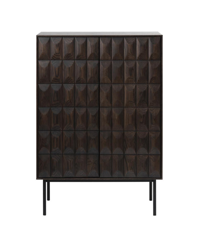 Latina Barskab, Mørk Espresso Brun, 90x44,8x130 cm