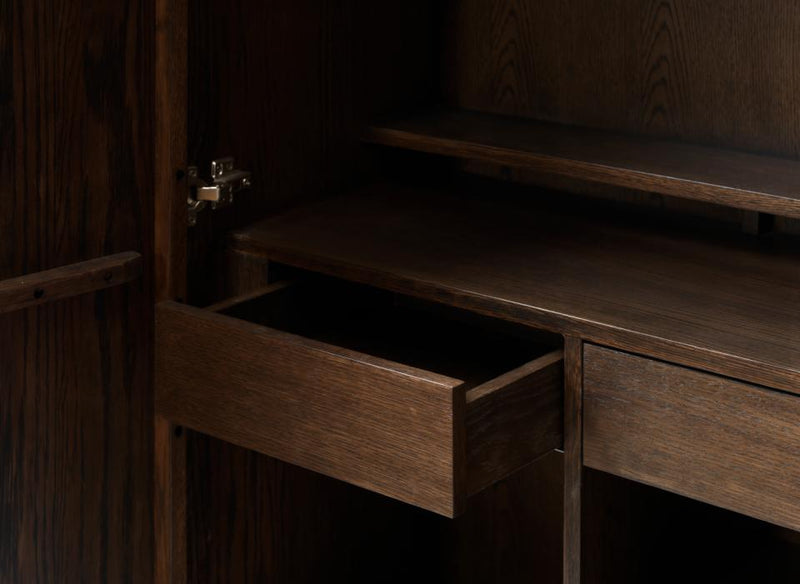 Latina Barskab, Mørk Espresso Brun, 90x44,8x130 cm