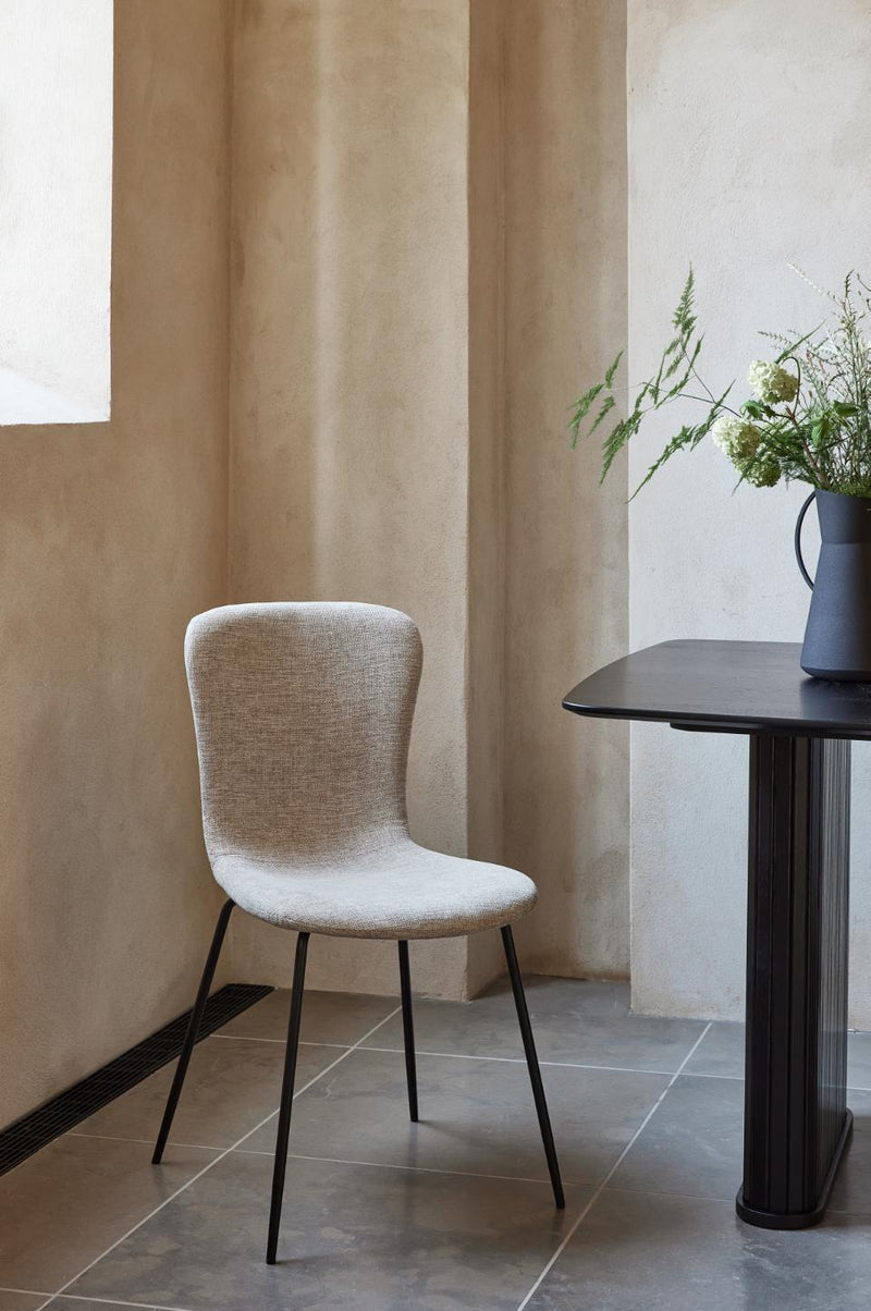 Delta Spisebordsstol Sand, 47,5x56x85 cm, Sæt af 2