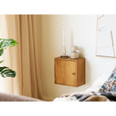 House Nordic - Townsville Væghylde med låge i egetræ 18x30x30 cm