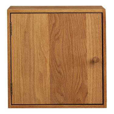 House Nordic - Townsville Væghylde med låge i egetræ 18x30x30 cm - Bolig og Haven