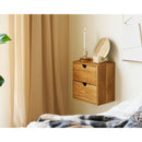 House Nordic - Townsville væghylde med skuffer – Eg – 18×30×30 cm