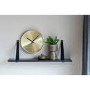 House Nordic - Forno Hylde - sort med sorte læderstropper, 80x20 cm