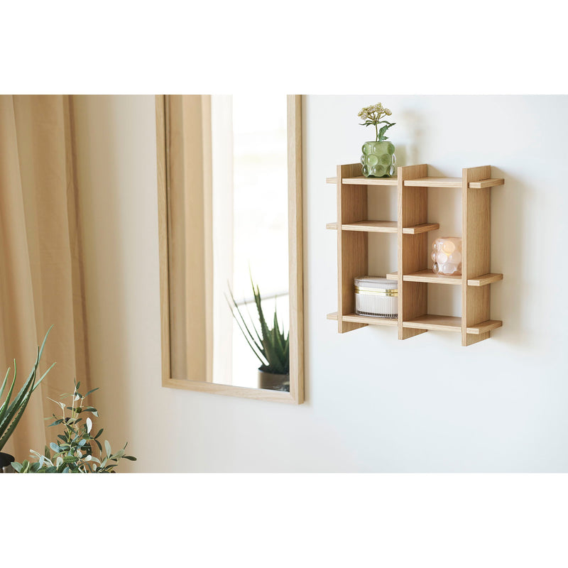 House Nordic - Olsberg væghylde – Egefiner, natur – 40×12×40 cm
