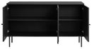 Pensacola Skænk, Sort Melamin, 140x40x80 cm