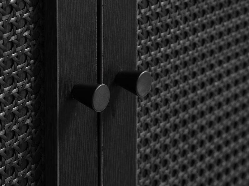 Pensacola Skænk, Sort Melamin, 140x40x80 cm