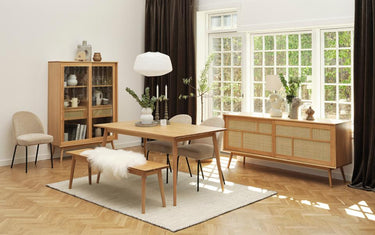 Barrali Spisebord 150 cm med Udtræk - Natur Eg - Nordisk Design - Bolig og Haven