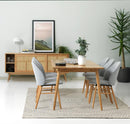 Barrali Spisebord - med Udtræk - Natur Eg - Nordisk Design,190x90x75cm