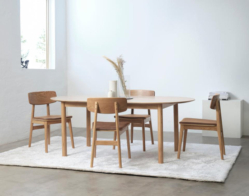 Gallina Spisebord, Natur Eg, 100x190-280x75 cm