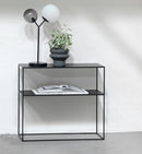 Pebble Konsolbord, Sort Metal, 90x35x80 cm