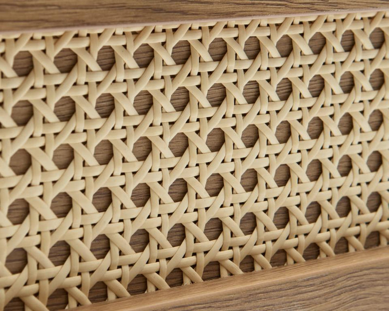 Pensacola Kommode, Melamin Egetræs-Look, 80x40x75 cm, 3 Skuffer