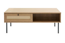 Pensacola Sofabord Melamin Egetræs-Look, 110x60x42 cm, 2 Skuffer