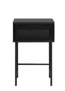 Pensacola Sidebord, Sort Melamin, 45x45x70 cm, 1 Skuffe