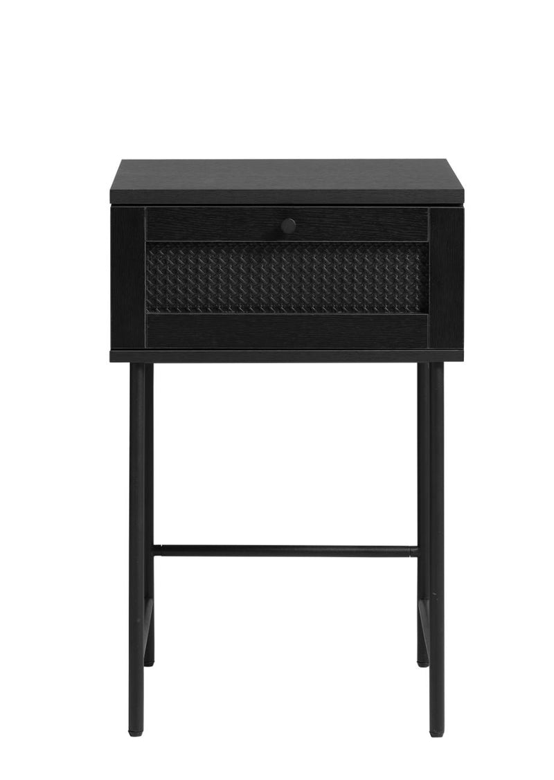 Pensacola Sidebord, Sort Melamin, 45x45x70 cm, 1 Skuffe