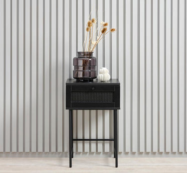 Pensacola Sidebord, Sort Melamin, 45x45x70 cm, 1 Skuffe