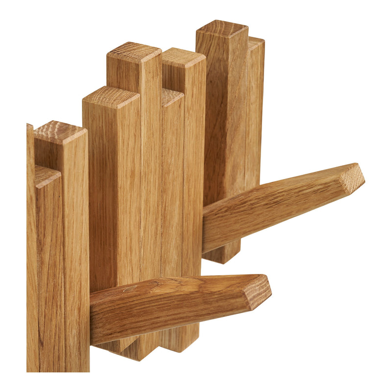 Caltra Knagerække, egetræ, 4 knager, 40x18x3 cm