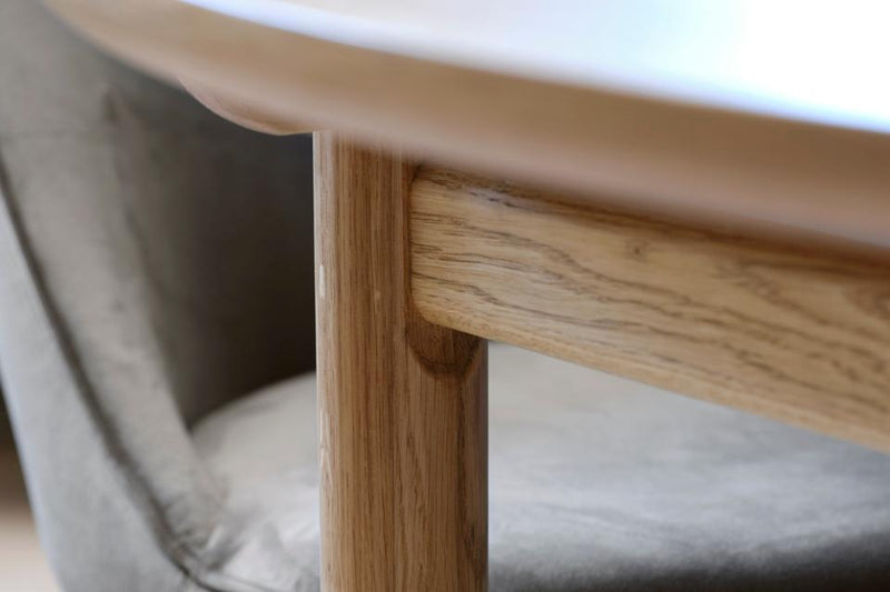 Carno Spisebord - Naturlig Eg med Udtræk,190-235x100x74cm