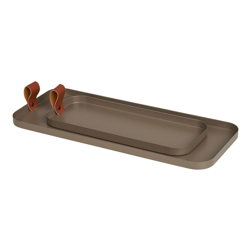 House Nordic Bakke – stål, brun – sæt af 2 – 12×29×1,5 cm / 16,5×39,5×1,5 cm