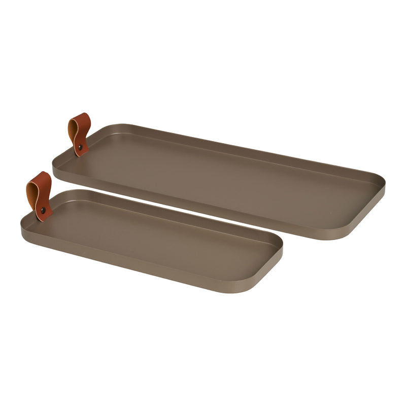 House Nordic Bakke – stål, brun – sæt af 2 – 12×29×1,5 cm / 16,5×39,5×1,5 cm