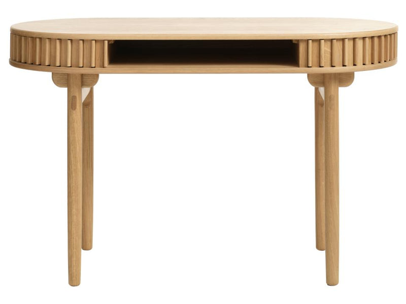 Carno Skrivebord - Naturlig Eg med opbevaring, 120x60x75cm