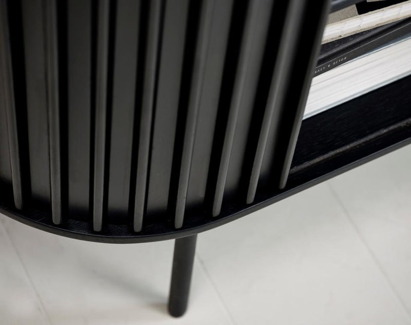 Siena Højskab, Sort Eg, 110x45x125 cm