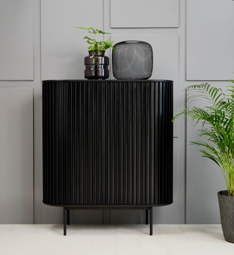 Siena Højskab, Sort Eg, 110x45x125 cm