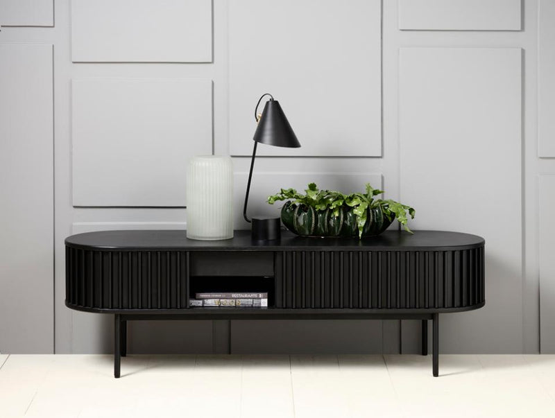 Siena TV-Bord, Sort Eg, 160x45x48 cm