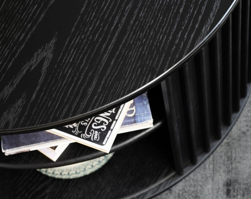 Siena Sofabord, Sort Eg Ø85x45 cm