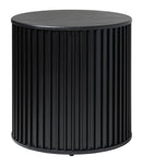 Siena Sidebord, Sort Eg, Ø60x60 cm