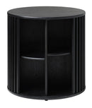 Siena Sidebord, Sort Eg, Ø60x60 cm